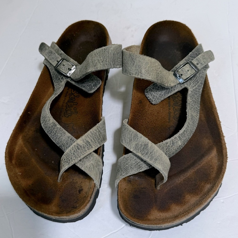 Birkenstock Mayari Leather Print Sandals 2 Straps Adjustable Support EVA Thong 8